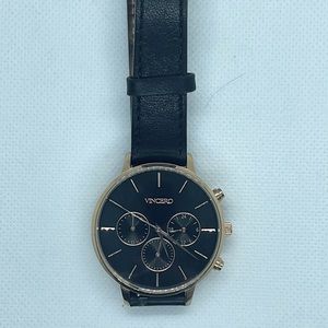 Vincero Kleio Steel Watch - Black & Gold face with Black band